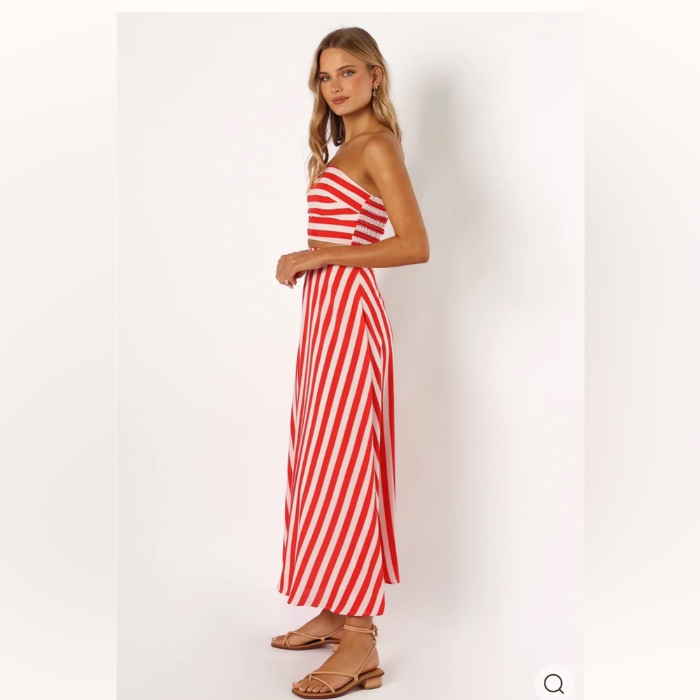 Petal and Pup Elijah Set - Red White Stripe Size M Two Piece Set - Picture 4 of 13